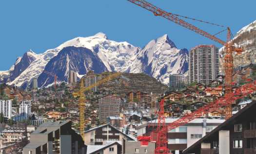 adaptation au Mont-Blanc du photo montage réalisé à l'occasion de l'initiative Franz Weber